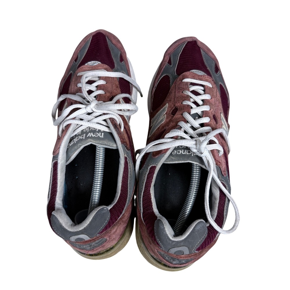 New Balance 993 Heritage Running Shoes Mens 10 Burgundy Grey Suede Made in USA - Picture 8 of 12